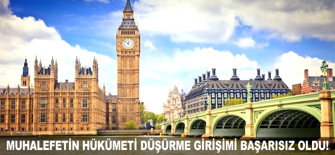 Muhalefetin Hükümeti düşürme girişimi başarısız oldu!