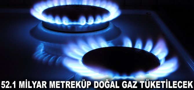 52.1 milyar metreküp doğal gaz tüketilecek