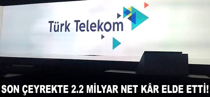 Son çeyrekte 2.2 milyar net kâr elde etti!