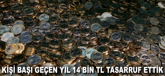 Kişi başı geçen yıl 14 bin TL tasarruf ettik