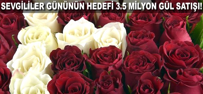 Sevgililer Gününün hedefi 3.5 milyon gül satışı!