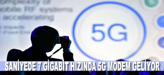 Saniyede 7 gigabit hızında 5G modem geliyor