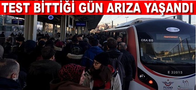 Marmaray’da Test Bittiği Gün Arıza Yaşandı