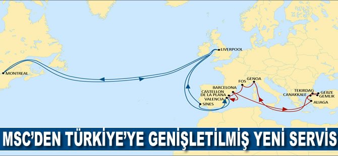 MSC'den Türkiye'ye genişletilmiş yeni servis