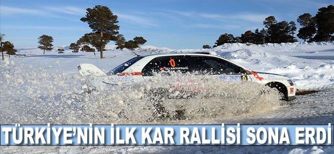 Türkiye'nin ilk kış yarışı Sarıkamış Rallisi tamamlandı