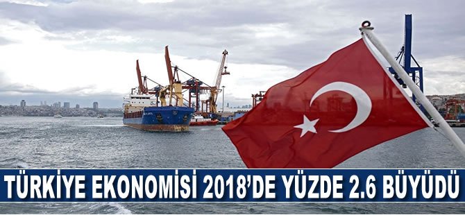 Türkiye ekonomisi 2018'de yüzde 2.6 büyüdü