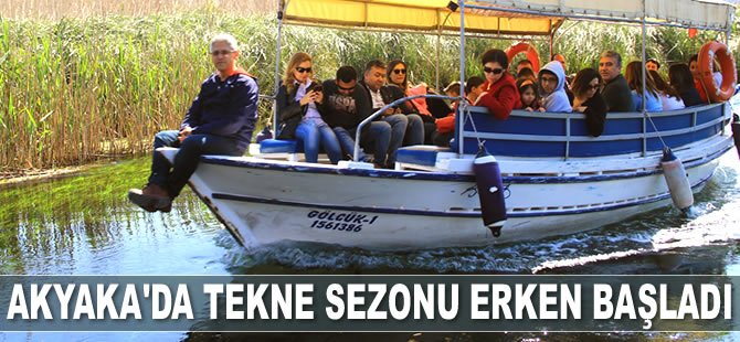 Akyaka’da tekne sezonu erken başladı