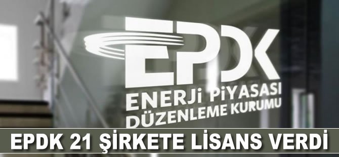 EPDK 21 şirkete lisans verdi