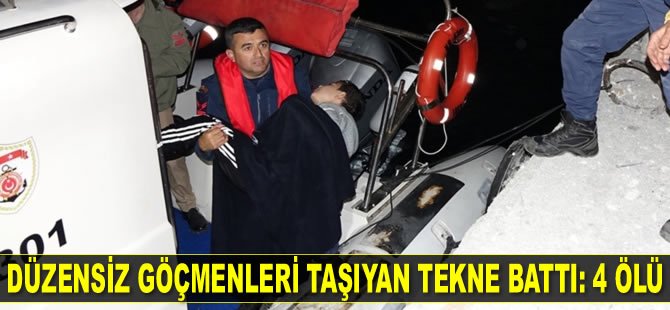 Kuzey Ege'de göçmenleri taşıyan tekne battı: 4 ölü