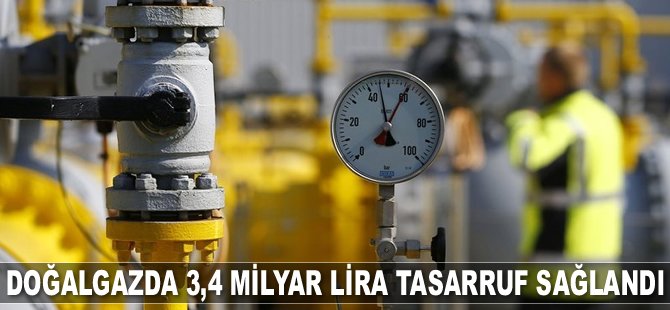 Doğalgazda 3,4 milyar lira tasarruf sağlandı