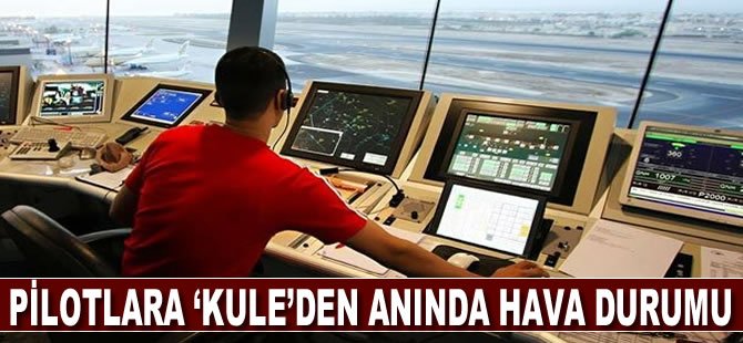 Pilotlara 'kule'den anında hava durumu