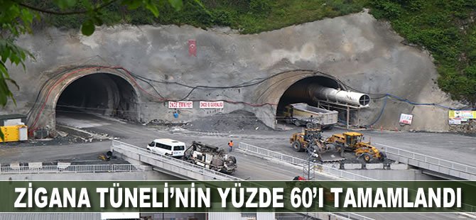 Avrupa'nın en uzunu olacak Zigana Tüneli'nin yüzde 60’ı tamamlandı