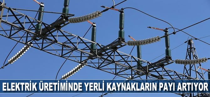 Elektrik üretiminde yerli kaynakların payı artıyor