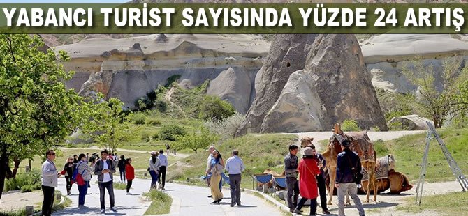 Yabancı turist sayısında yüzde 24 artış