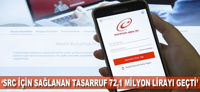 7 hizmet e-Devlet'ten verildi, 84,6 milyon lira tasarruf sağlandı