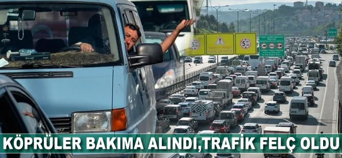 İstanbul'da köprüler bakımda! Trafik yoğunluğu hakim