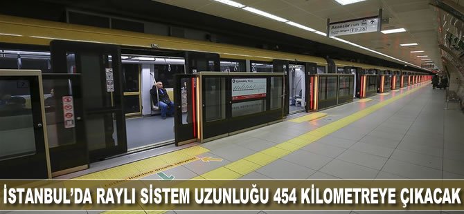 İstanbul'da raylı sistem uzunluğu 454 kilometreye çıkacak