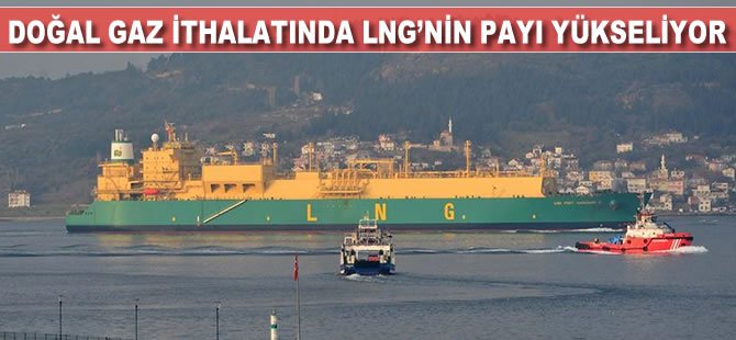 Doğal gaz ithalatında LNG'nin payı yükseliyor