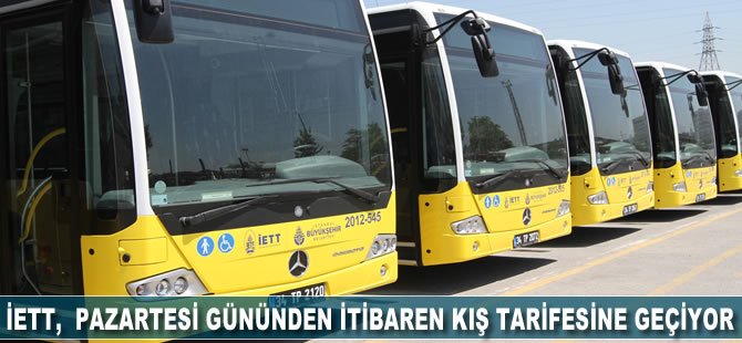 İETT, okulların açılacağı 9 Eylül Pazartesi gününden itibaren kış tarifesine geçiyor