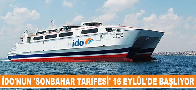 İDO’nun ‘Sonbahar Tarifesi’ 16 Eylül’de başlıyor