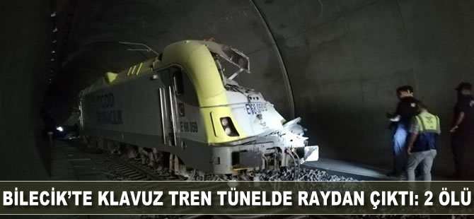 Bilecik'te kılavuz tren tünelde raydan çıktı: 2 ölü