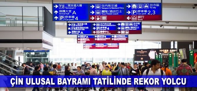 Çin Ulusal Bayram tatilinde 12,8 milyon kişi uçakla seyahat etti