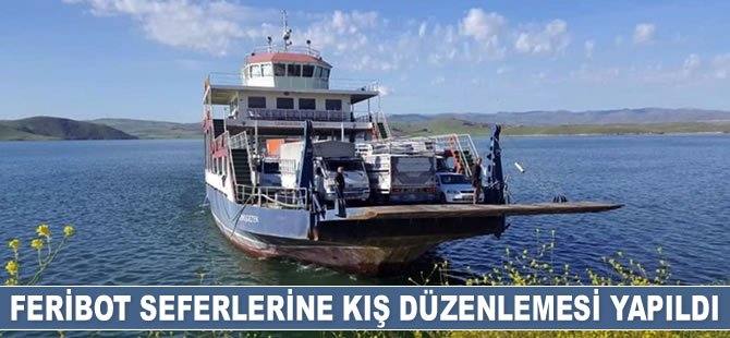 Keban Baraj Gölü’nde feribot seferlerine kış düzenlemesi yapıldı