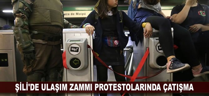 Şili'de ulaşım zammı protestolarında çatışma