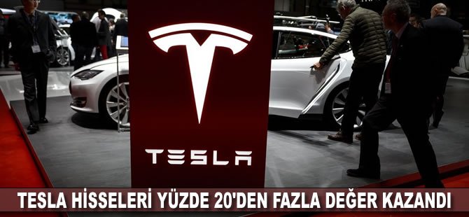 Tesla hisseleri yüzde 20'den fazla değer kazandı