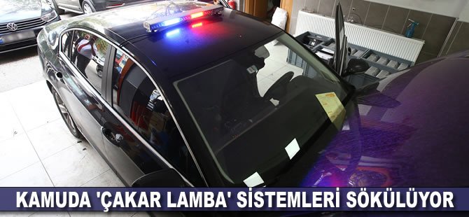 Kamuda 'çakar lamba' sistemleri sökülüyor