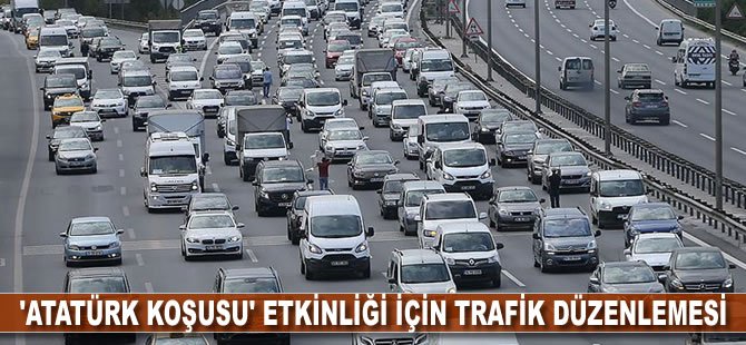 'Atatürk Koşusu' etkinliği için trafik düzenlemesi