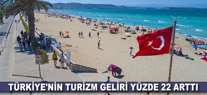 Türkiye'nin turizm geliri yüzde 22 arttı