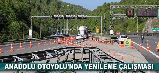 Anadolu Otoyolu'nda yenileme çalışması