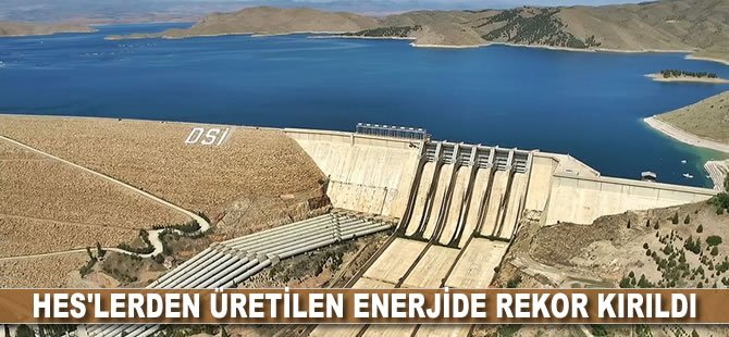 HES'lerden üretilen enerjide rekor kırıldı