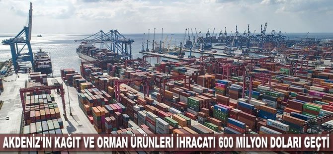 Akdeniz'in kağıt ve orman ürünleri ihracatı 600 milyon doları geçti