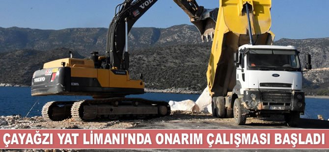 Çayağzı Yat Limanı'nda onarım çalışması başladı