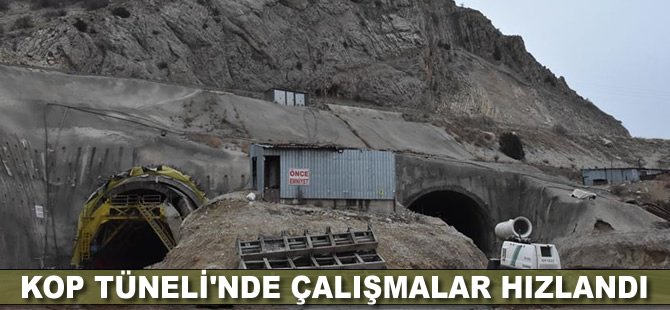 Kop Tüneli'nde çalışmalar hızlandı