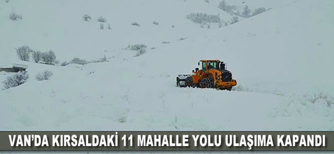 Van'da kar ve tipi nedeniyle kırsaldaki 11 mahalle yolu ulaşıma kapandı