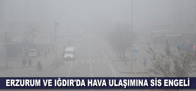 Erzurum ve Iğdır'da hava ulaşımına sis engeli