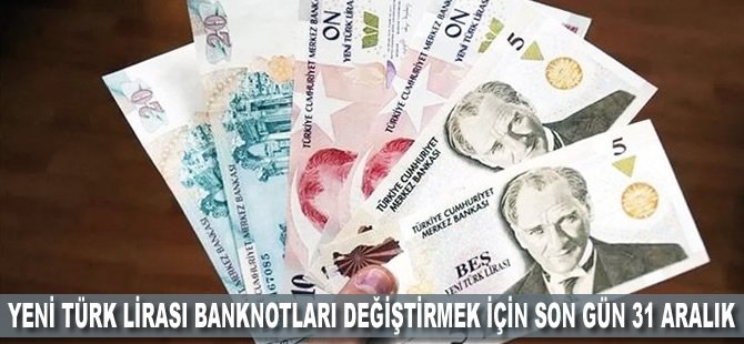 Yeni Türk Lirası banknotları değiştirmek için son gün 31 Aralık