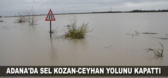 Adana'da sel Kozan-Ceyhan yolunu kapattı