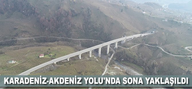 Karadeniz-Akdeniz Yolu'nda sona yaklaşıldı