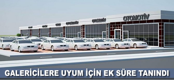 Galericilere uyum için ek süre tanındı