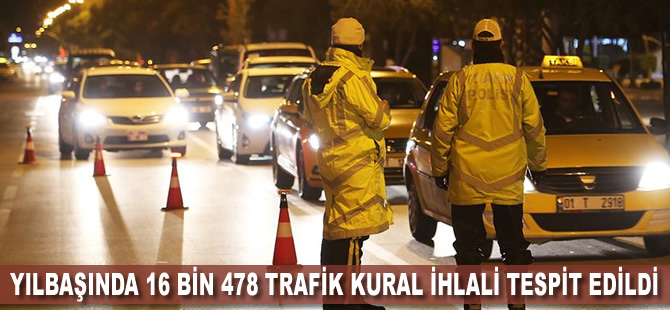 Yılbaşında 16 bin 478 trafik kural ihlali tespit edildi