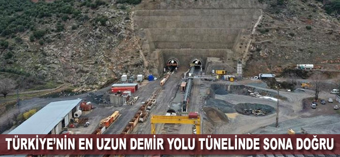 Türkiye’nin en uzun demir yolu tünelinde sona doğru