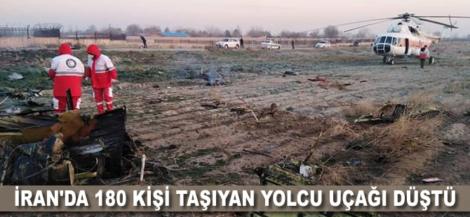 İran'da 180 kişi taşıyan yolcu uçağı düştü