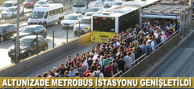 Altunizade metrobüs istasyonu genişletildi