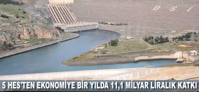 5 HES'ten ekonomiye bir yılda 11,1 milyar liralık katkı