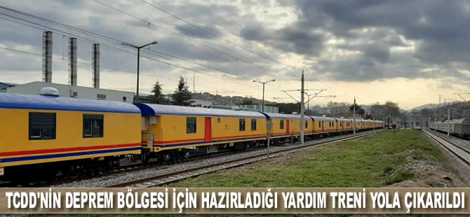 TCDD'nin deprem bölgesi için hazırladığı yardım treni yola çıkarıldı