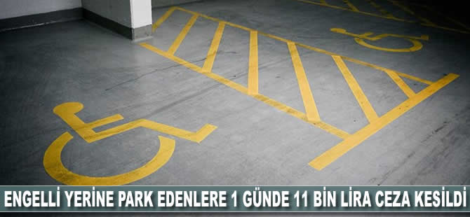 Engelli yerine park edenlere 1 günde 11 bin lira ceza kesildi